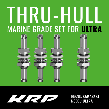 Conjunto KRP Pasacasco Ultra - Conjunto de Pasacascos de Acero Inoxidable 316 Grado Marino para Jet Ski Kawasaki Ultra