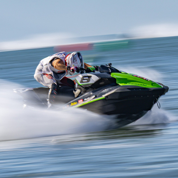 Jean-Bruno Pastorello on JetSki. Team Kawassaki Pastorello Competition - JestSki / PWC racing sport team.
